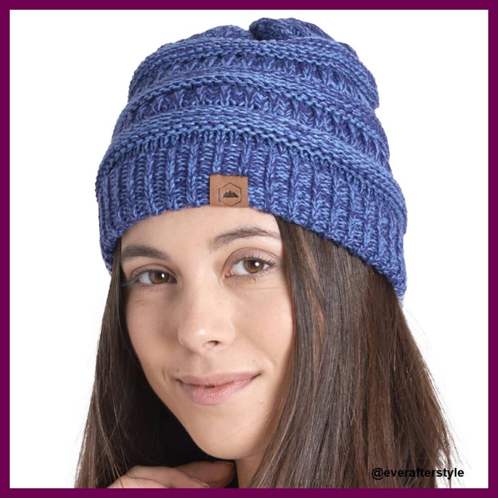 Cable Knit Slouchy Beanie Winter Hat Acrylic Warmth Unisex Fit